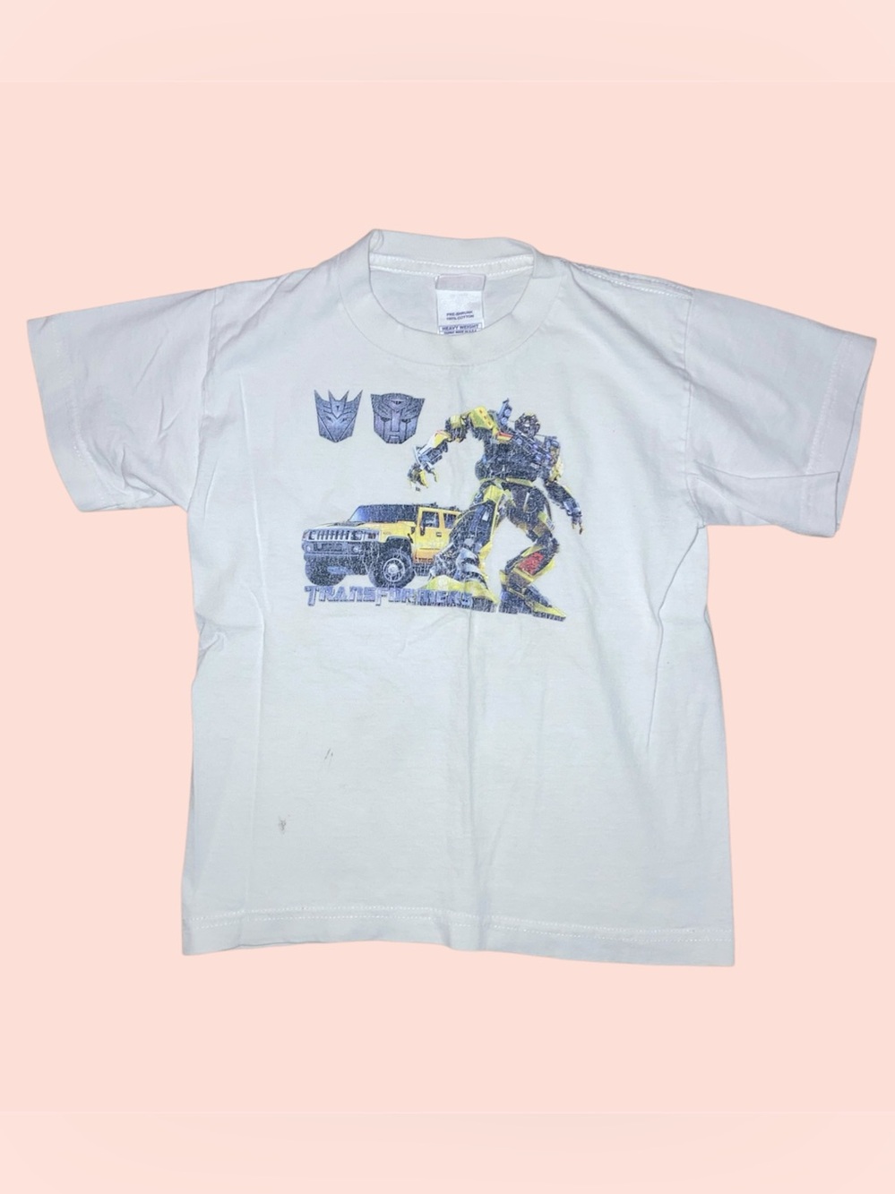 White Transformers Bumblebee Graphic Tee